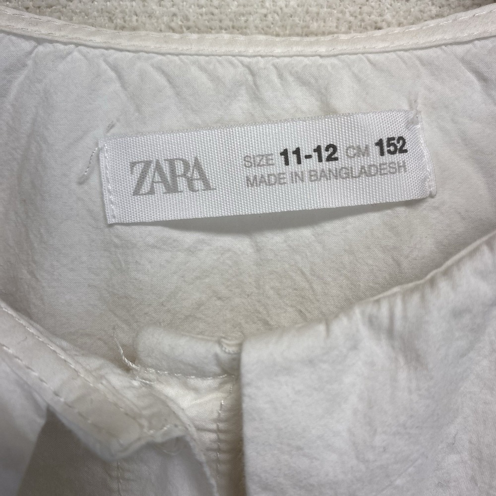 Zara White Ruffled Blouse - Picture 5 of 10